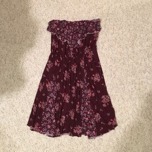 Urban Outfitters Maroon Flower Dress